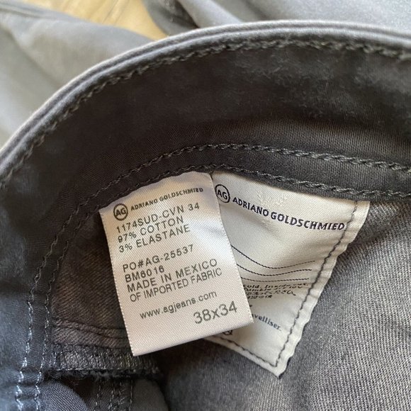 AG Adriano Goldschmied The Graduate Pants Tailored Leg Chino Mens 38x27 Gray - Picture 8 of 8